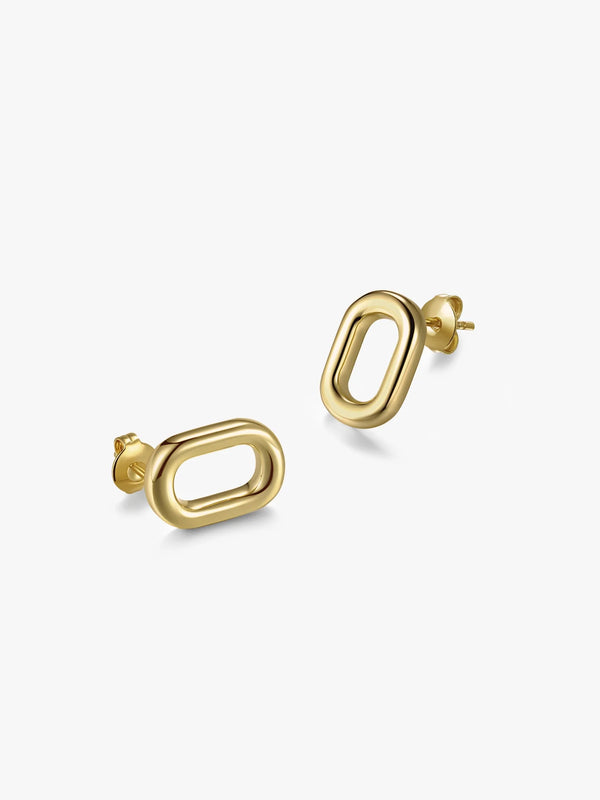 Classical Oval Stud Earrings