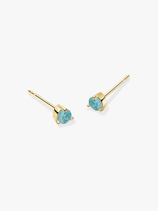 Mini Aquamarine Studs