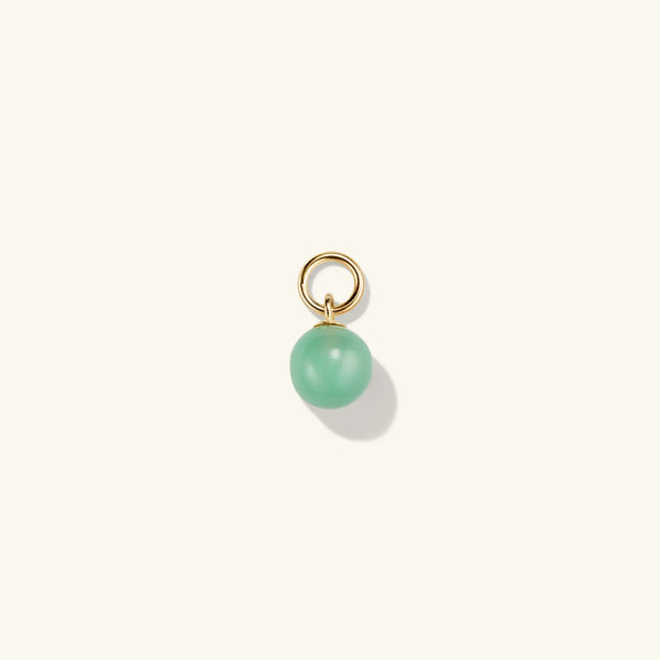 Single Gemstone Sphere Hoop Charm - Hoop Charm - OOTDY