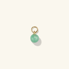 Single Gemstone Sphere Hoop Charm