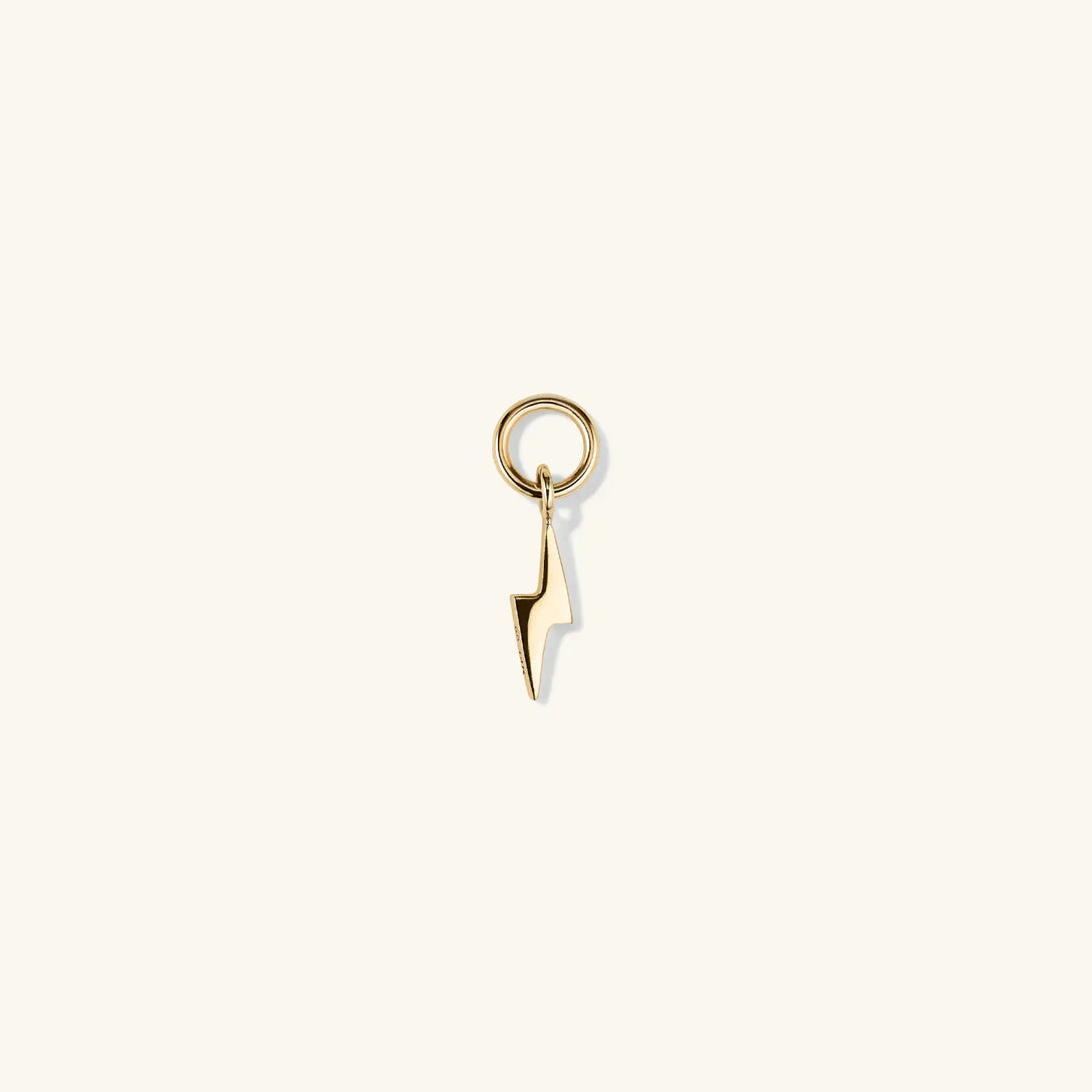Single Lightning Bolt Hoop Charm - - OOTDY
