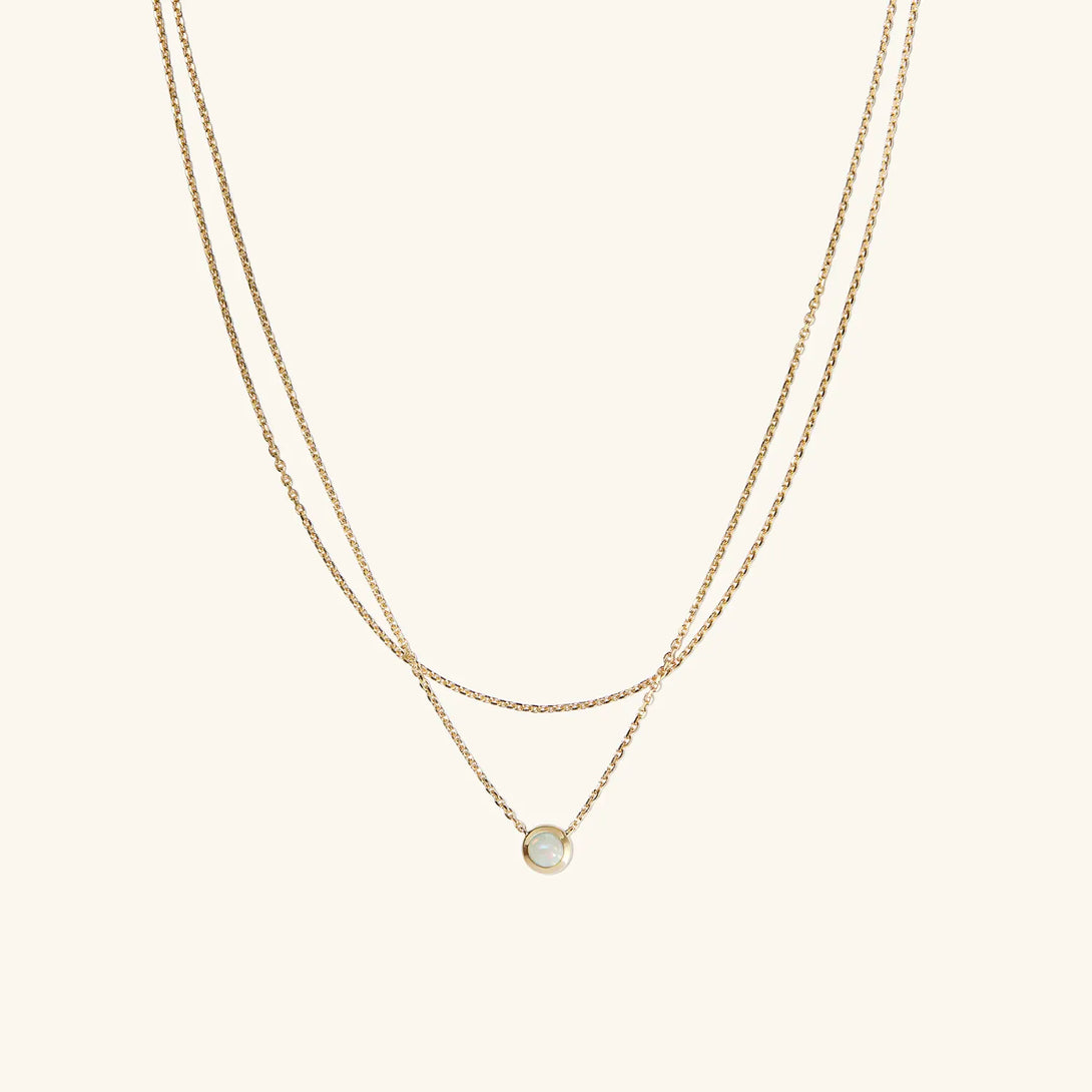 Layered Opal Necklace - Pendant Necklace - OOTDY