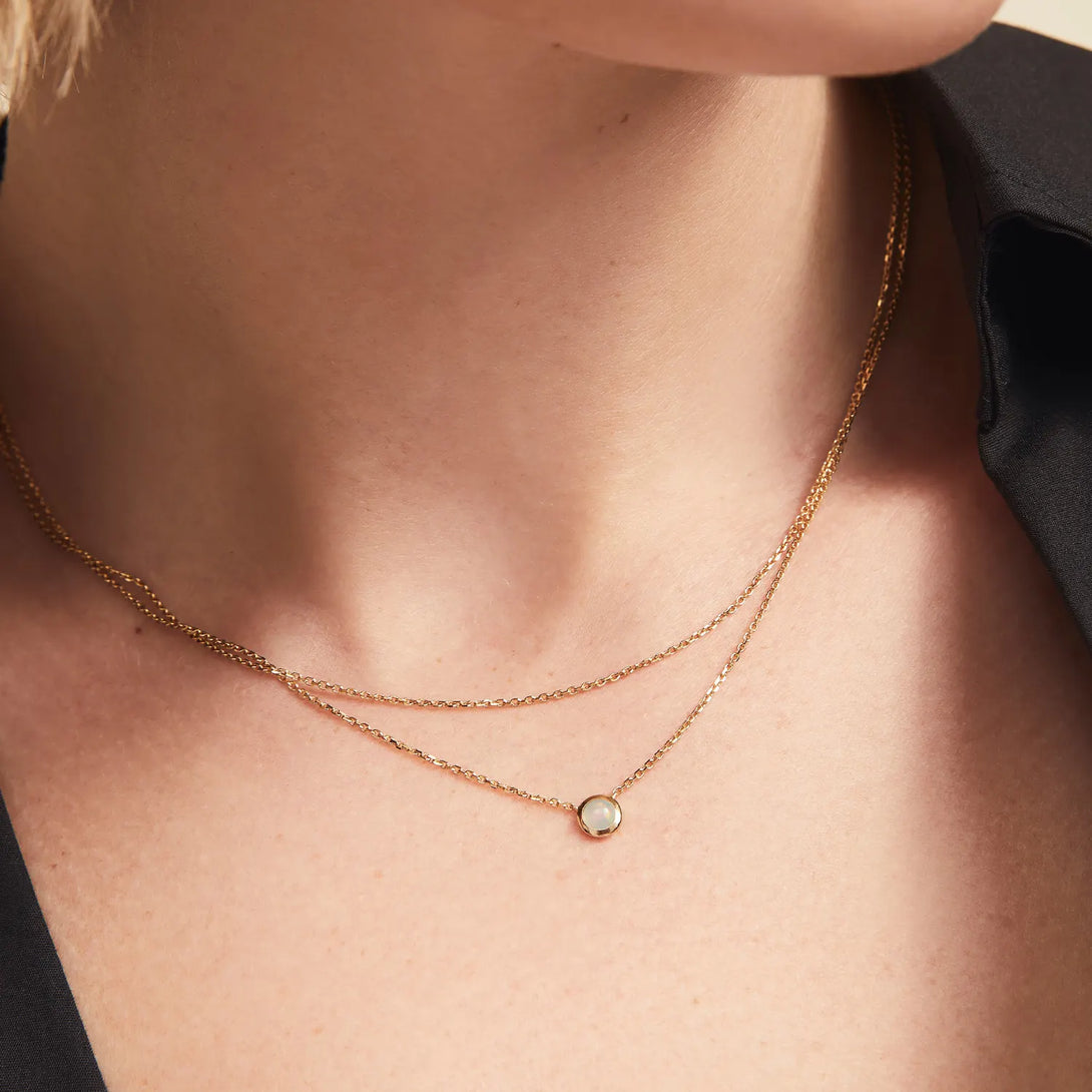 Layered Opal Necklace - Pendant Necklace - OOTDY
