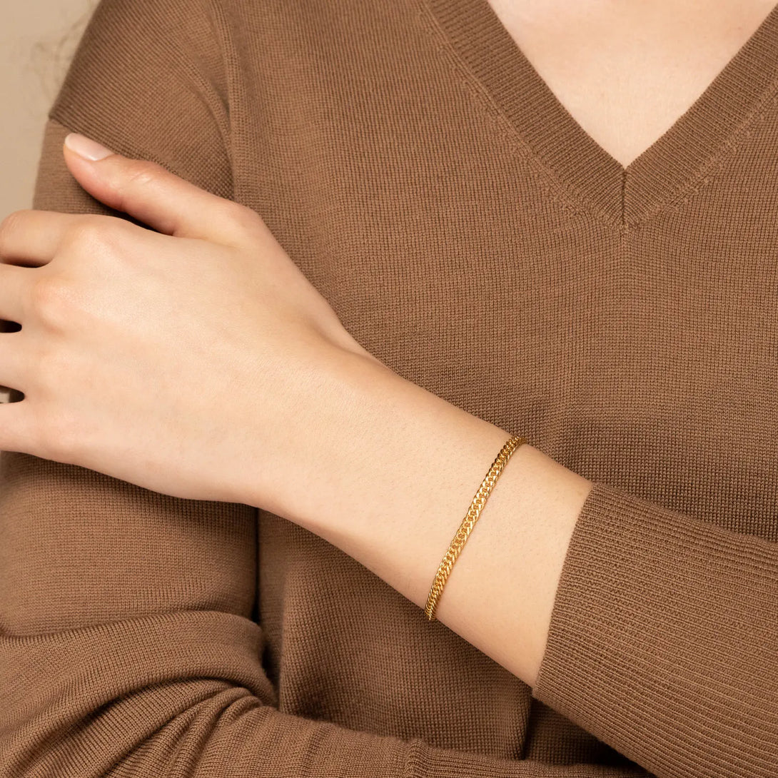 Double Curb Chain Bracelet - Chain Bracelets - OOTDY