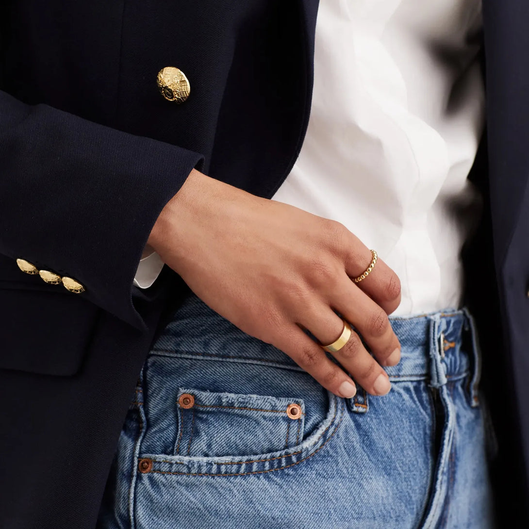 Metallic Sphere Ring - - OOTDY