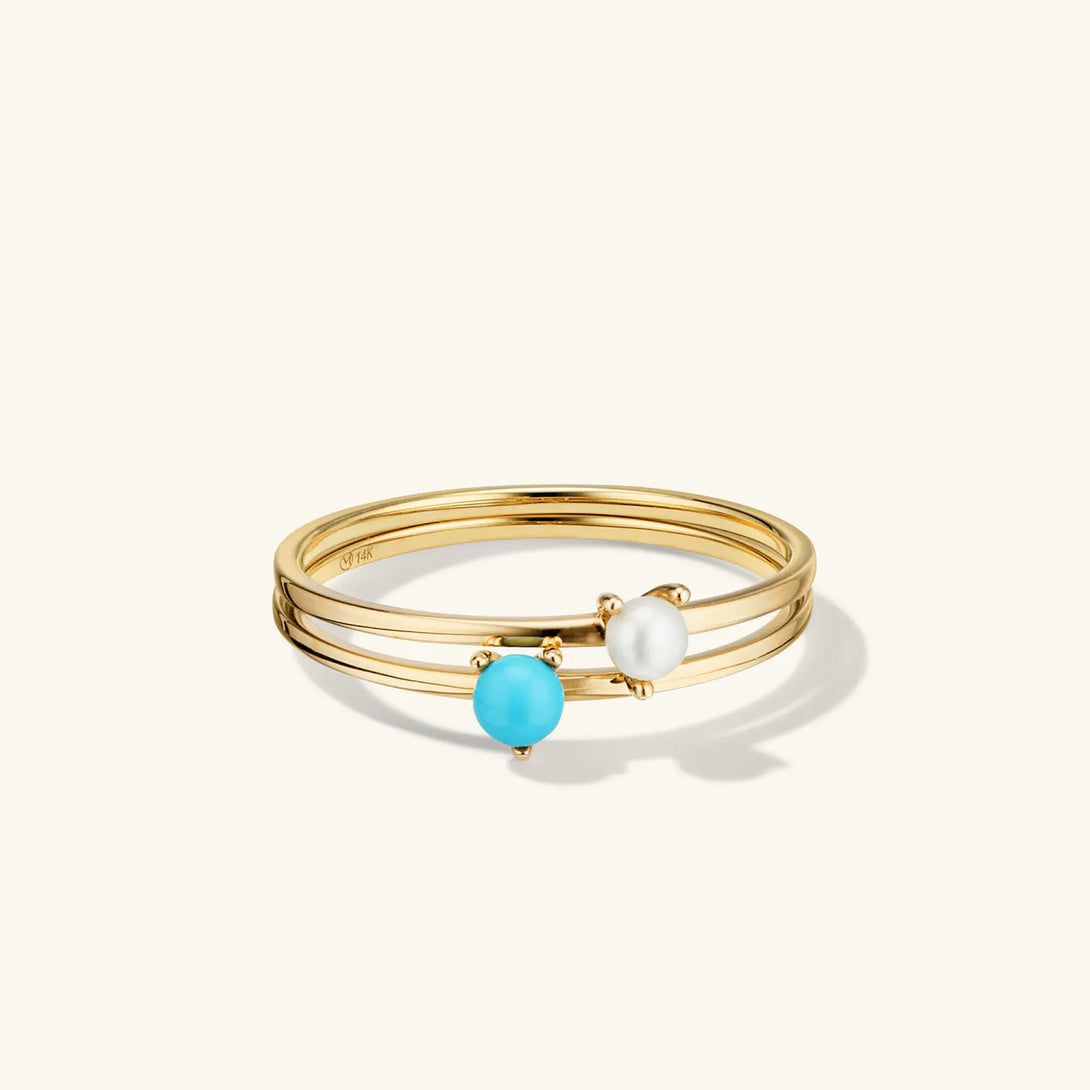 Pearl Slim Stacker Ring - - OOTDY