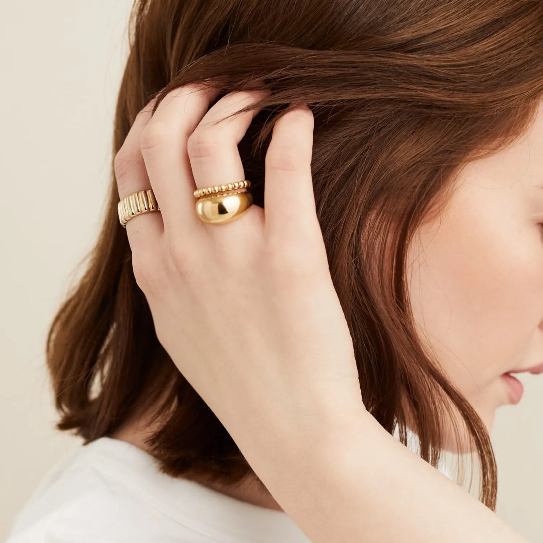 Metallic Sphere Ring - - OOTDY