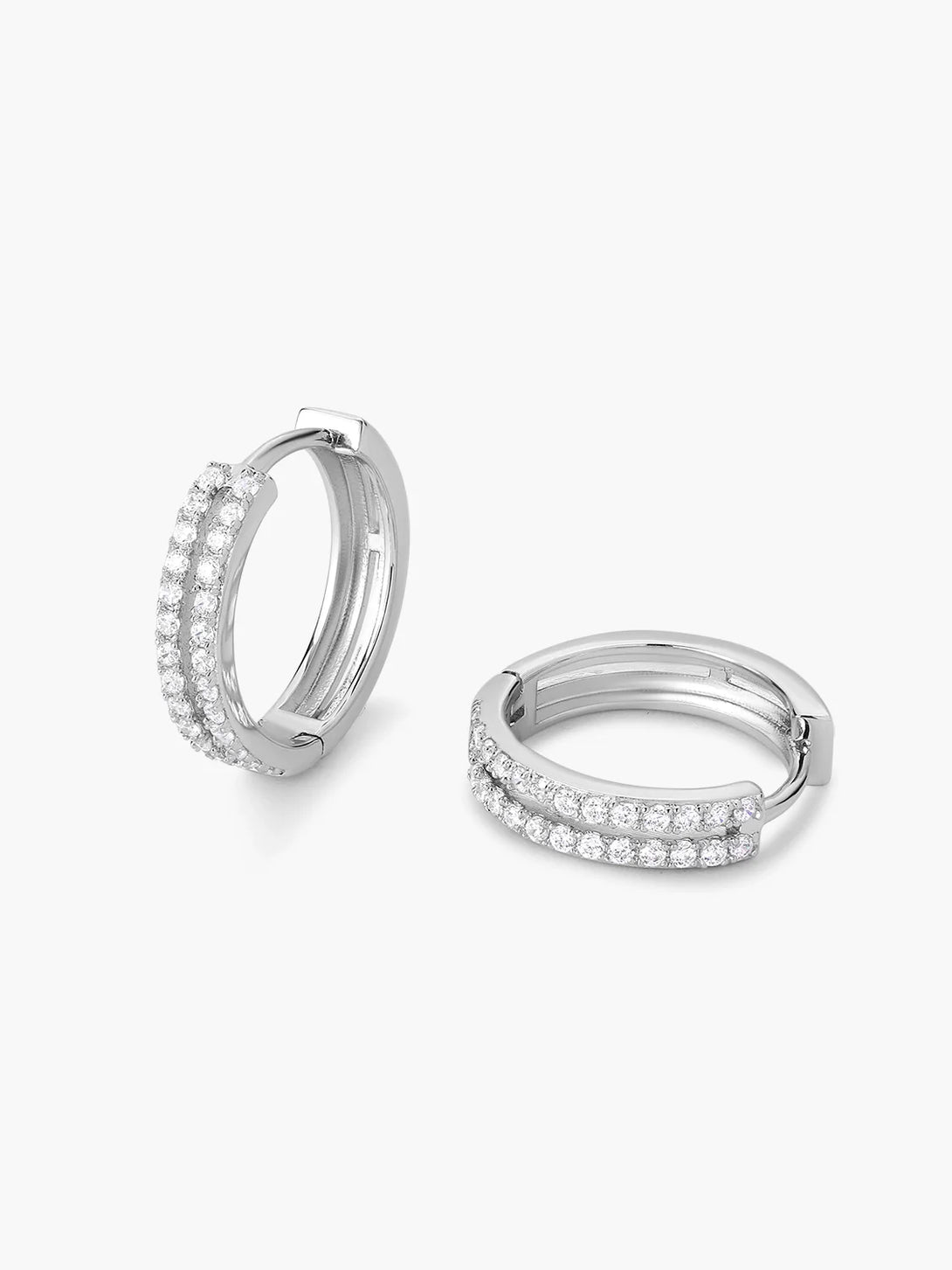 Delicate Round Sparkle Huggie Earrings - OOTDY