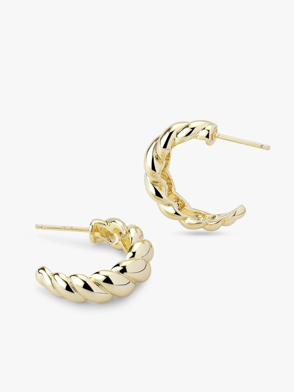 Twisted Dome Classical Hoop Earrings - OOTDY