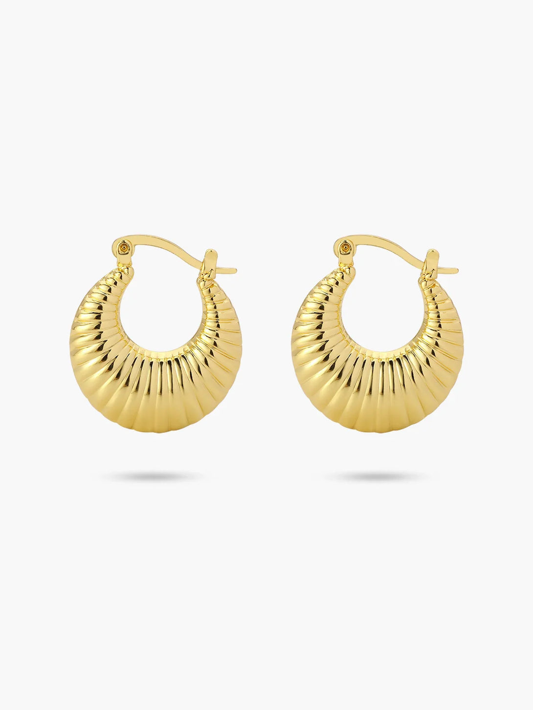 Statement Ribbed Hoop Earrings - OOTDY