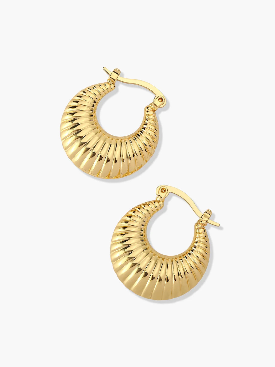 Statement Ribbed Hoop Earrings - OOTDY