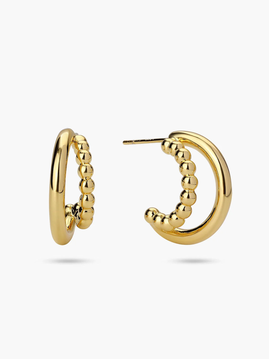 Delicate Double Hoop Earrings - OOTDY