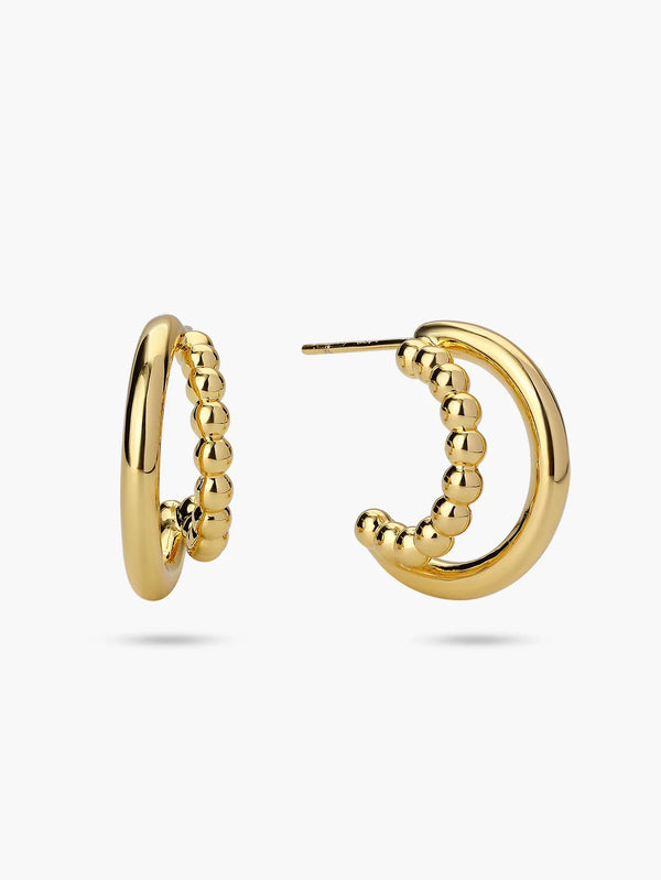 Delicate Double Hoop Earrings - OOTDY