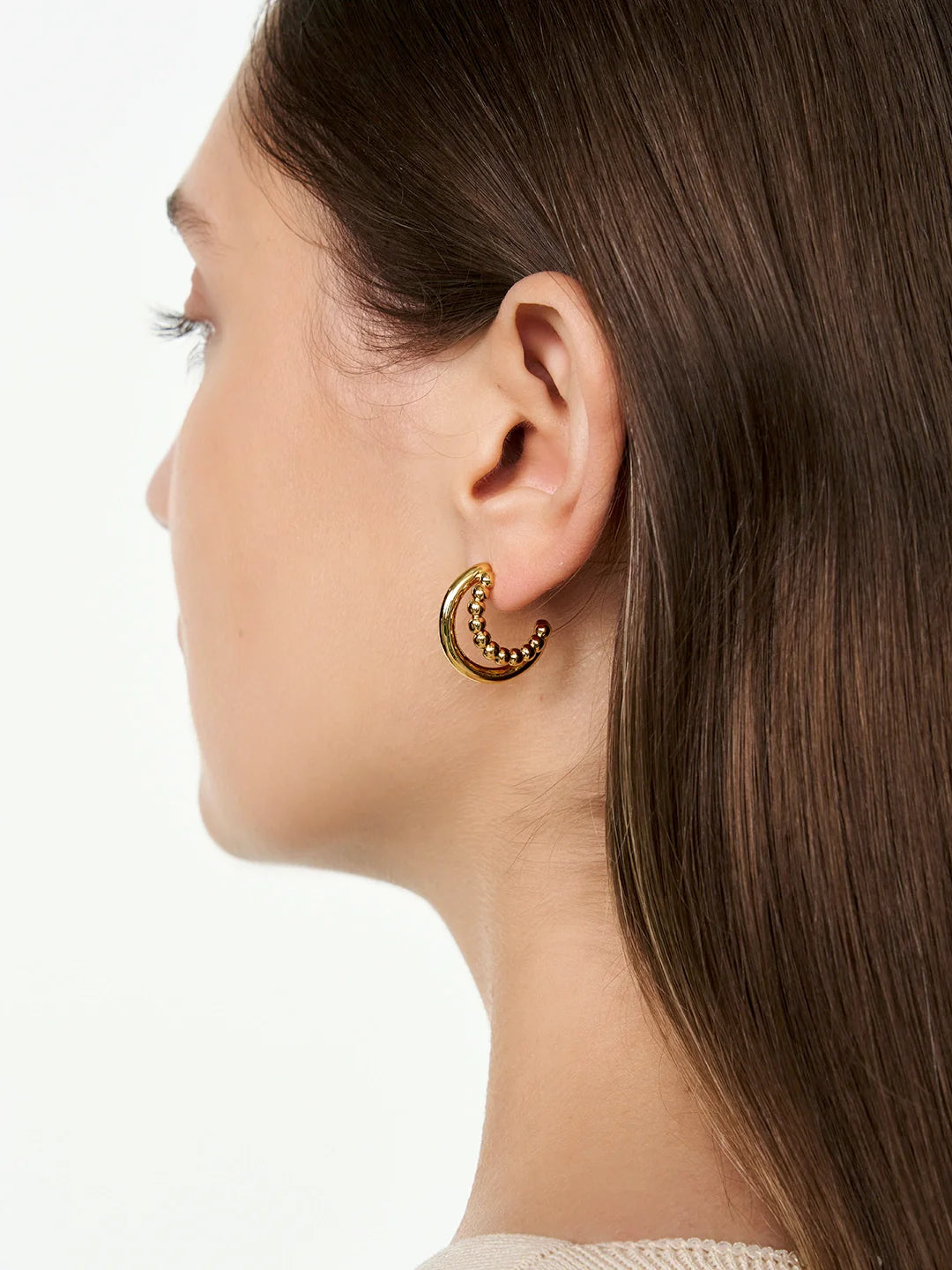 Delicate Double Hoop Earrings - OOTDY