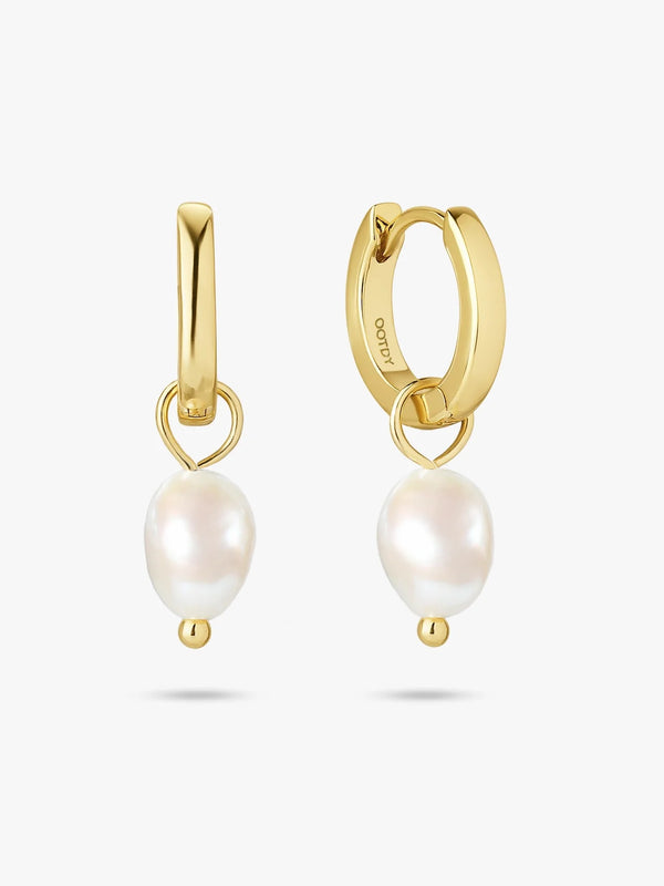 Single Freshwater Pearl Huggie Earrings - OOTDY